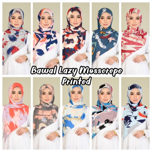 Bawal Lazy Mosscrepe Printed